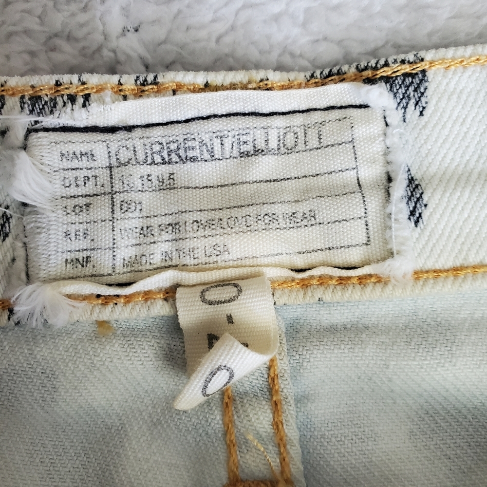 Current/Elliott The Stiletto Bleach Out Leopad Denim Jeans Grey 27 Animal Print - Picture 4 of 9